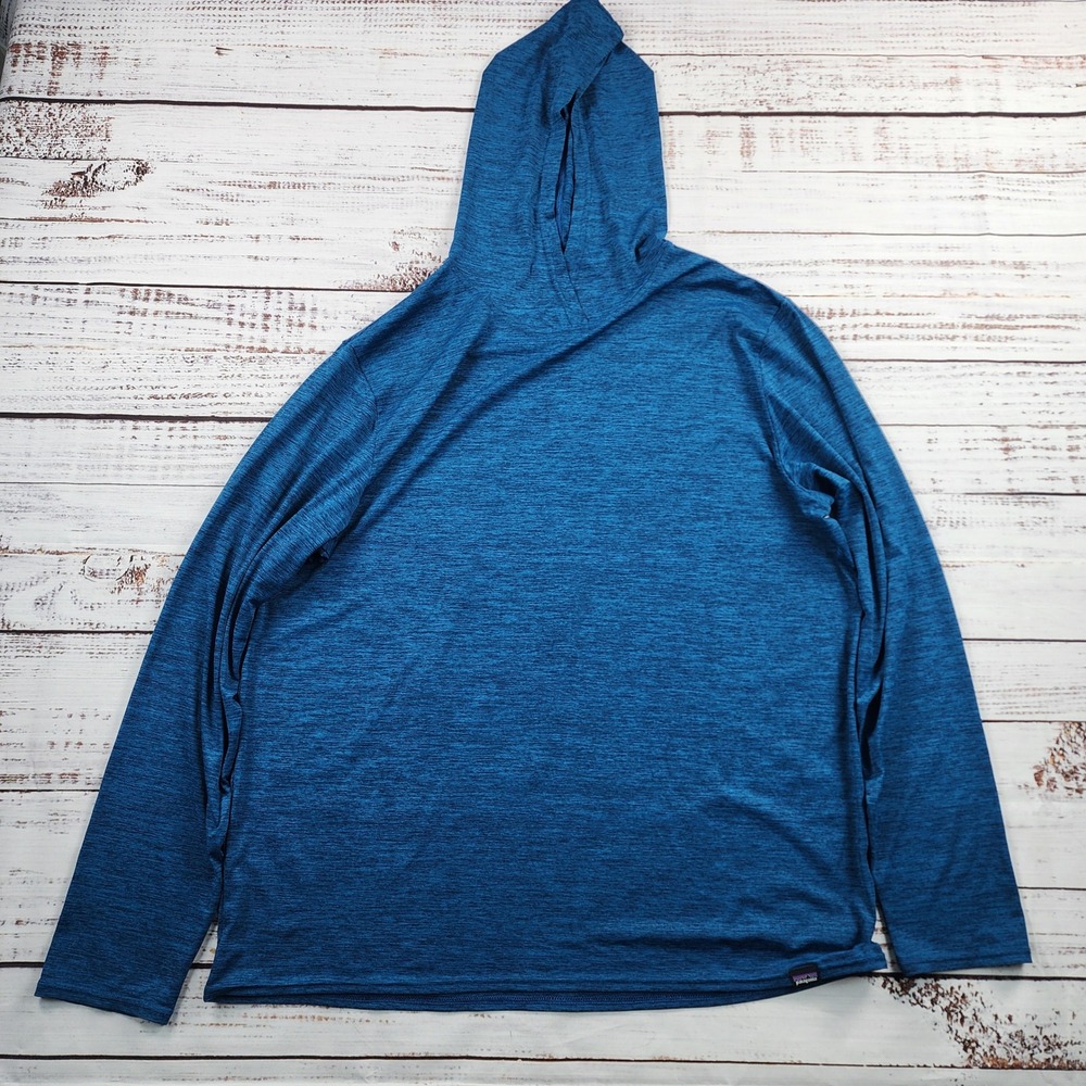 Patagonia Capilene Cool Daily Hoody Men's XL Blue Hiking Fishing Shirt